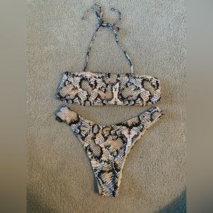 Zaful snake skin print bikini brand new!